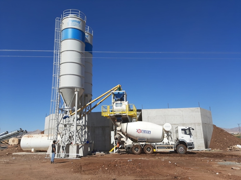 60m³/h Mobile Concrete Batching Plant